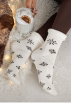 Lange skarpetki z nadrukiem Sugar Snow Weiß