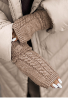 Handschuhe z kożuszkiem Enjoying Winter Beige