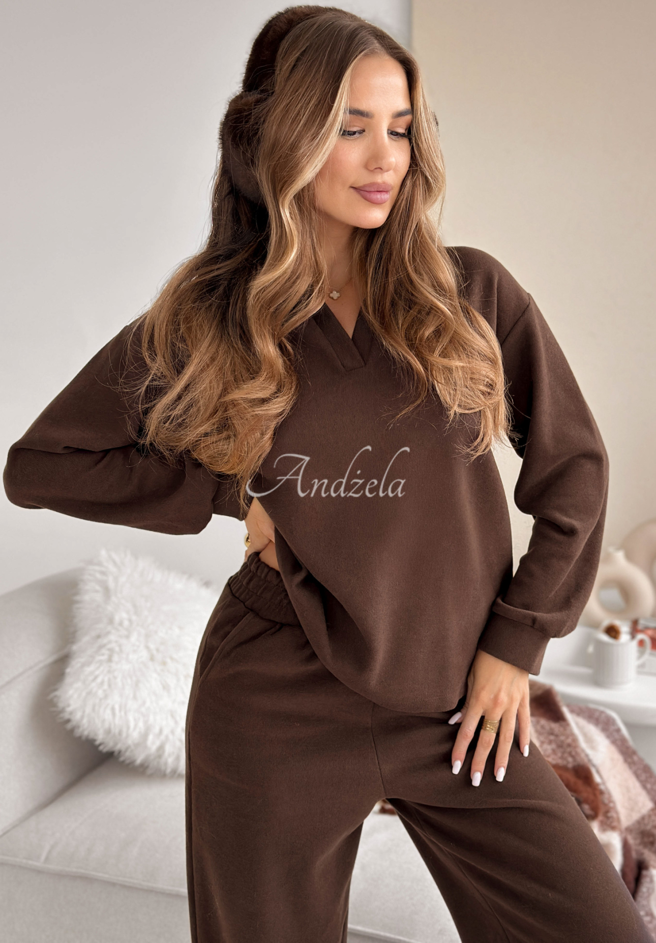 Trainingsanzug-Set: Sweatshirt und Hose Better Alone Schokoladenbraun