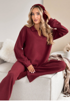 Sweat Set Sweatshirt i Hose Better Alone Burgunderrot