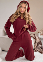 Sweat Set Sweatshirt i Hose Better Alone Burgunderrot