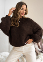 Pullover oversize Pink Mountain Schokoladenbraun
