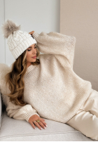 Pullover oversize Pink Mountain Beige