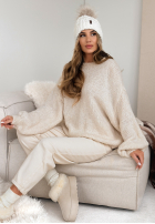 Sweter oversize Pink Mountain beżowy