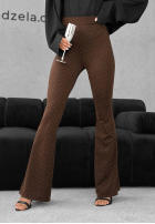 Leggings dzwony z kryształkami Glitzy Allure Schokoladenbraun