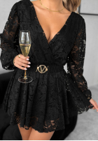 Koronkowa Kleid z paskiem Chase Your Dreams Schwarz