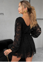 Koronkowa Kleid z paskiem Chase Your Dreams Schwarz