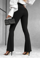 Leggings dzwony z ozdobnym pasem To The Caffe Schwarz