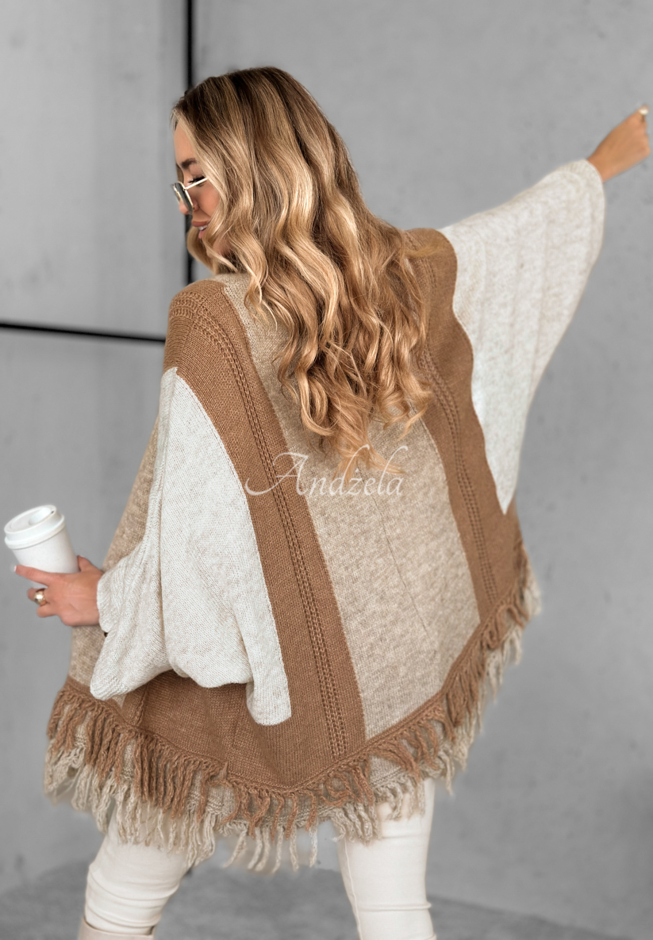 Oversize-Cardigan aus Wolle und Viskose Quiet Mornings Beige