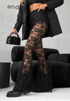 Koronkowe Hose dzwony Autumn in Paris Schwarz