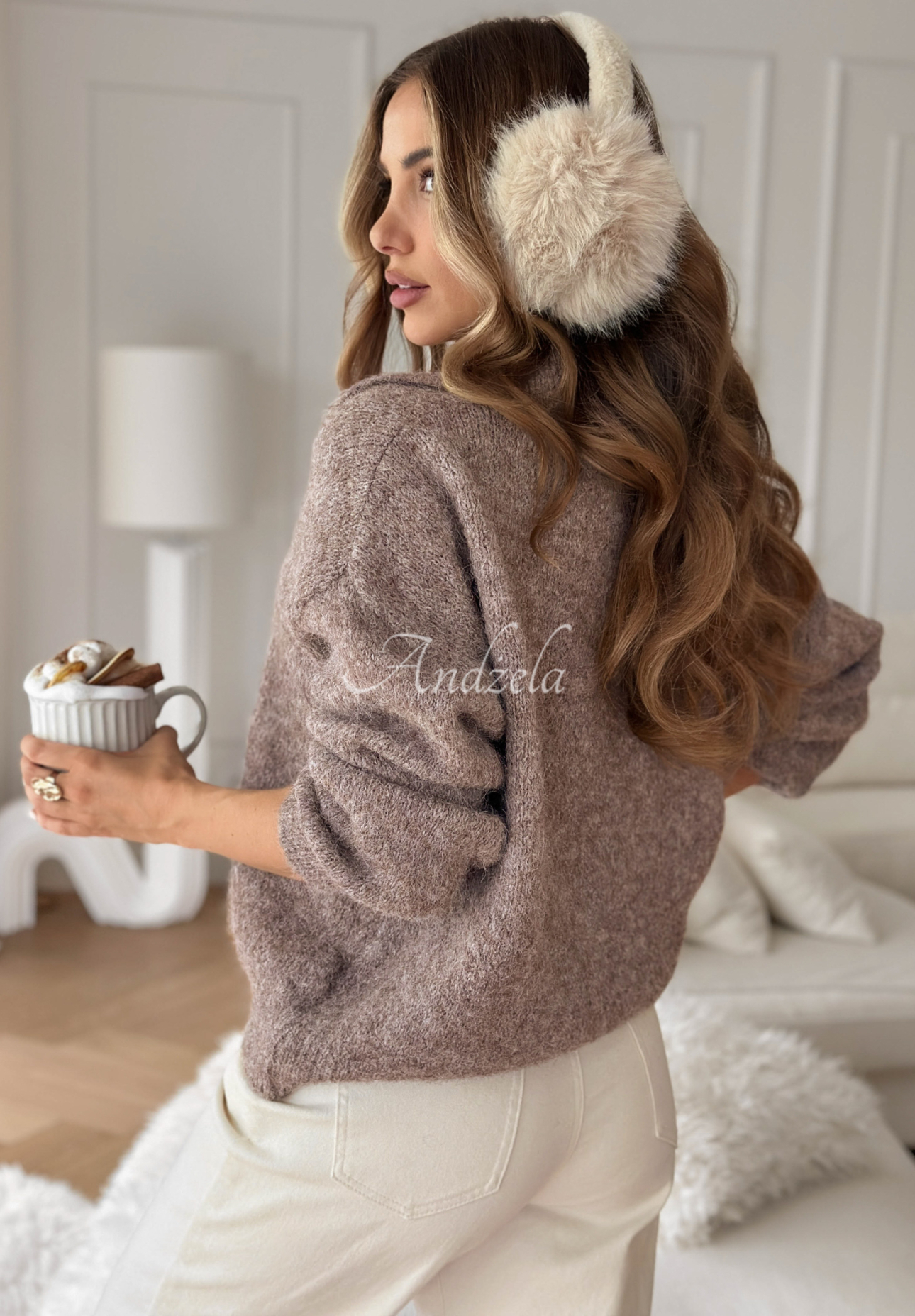 Pullover mit Kragen Soft Feelings Schokoladenbraun