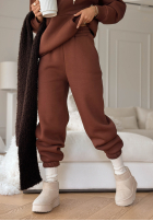 Sweat Set Sweatshirt i Hose She Did That Schokoladenbraun