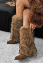 Stiefeletten z futerkiem White Angels Camel