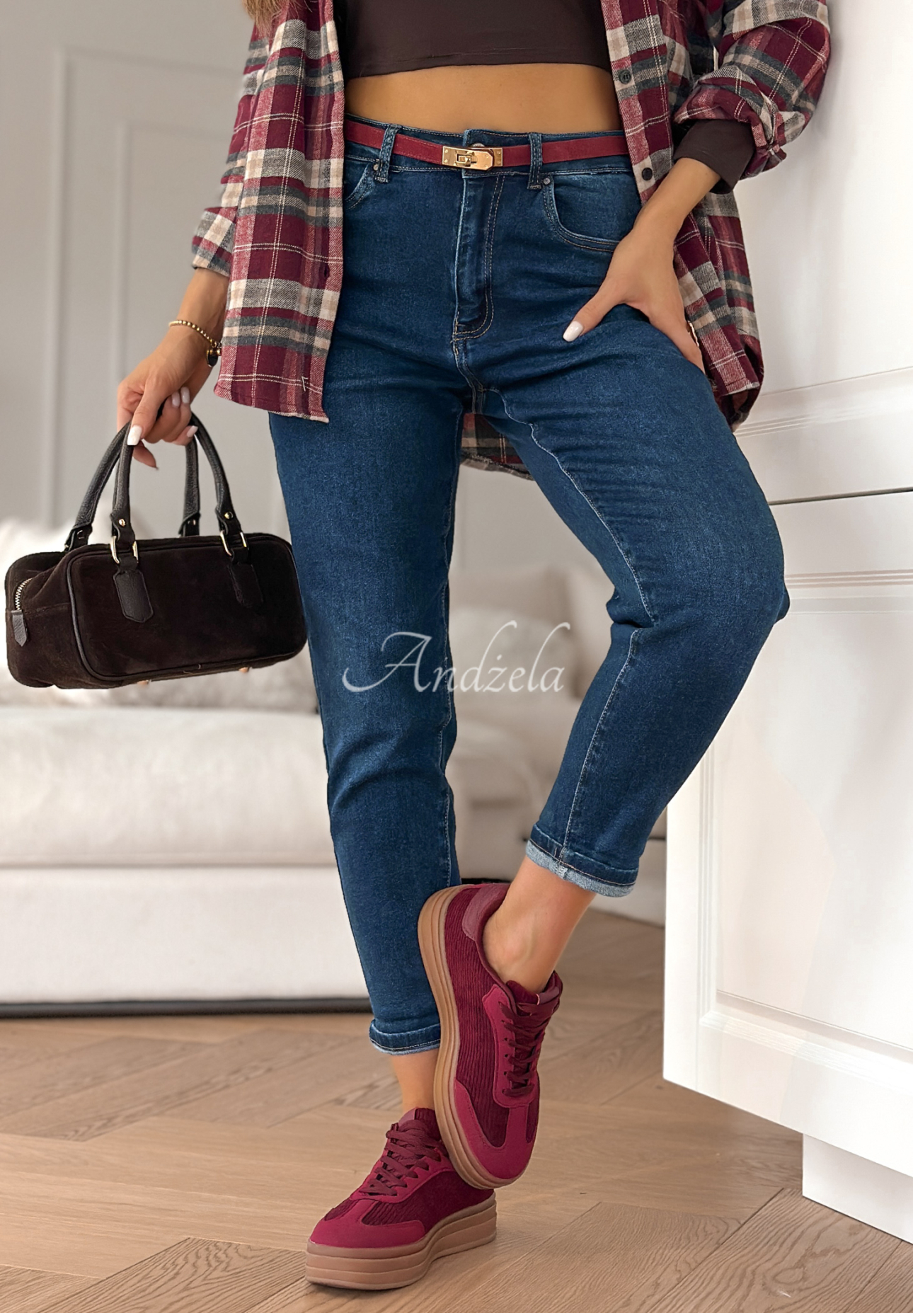 Mom-Fit Jeans It&#039;s Not About You dunkelblau