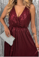 Cekinowa Kleid maxi Red Carpet Moment Burgunderrot