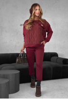 Sweat Set Sweatshirt i Hose Inside Out Burgunderrot