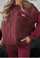 Sweat Set Sweatshirt i Hose Inside Out Burgunderrot