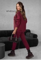 Sweat Set Sweatshirt i Hose Inside Out Burgunderrot