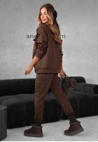 Sweat Set Sweatshirt i Hose Inside Out Schokoladenbraun