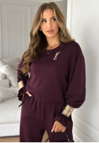 Sweat Set z bransoletkami Fit&Glam Burgunderrot