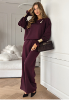 Sweat Set z bransoletkami Fit&Glam Burgunderrot