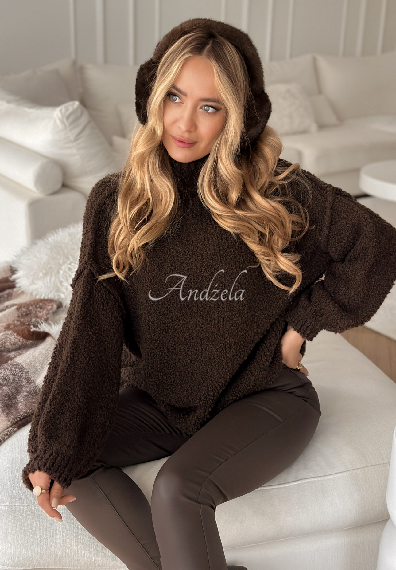 Pullover Comfy And Fluffy Schokoladenbraun
