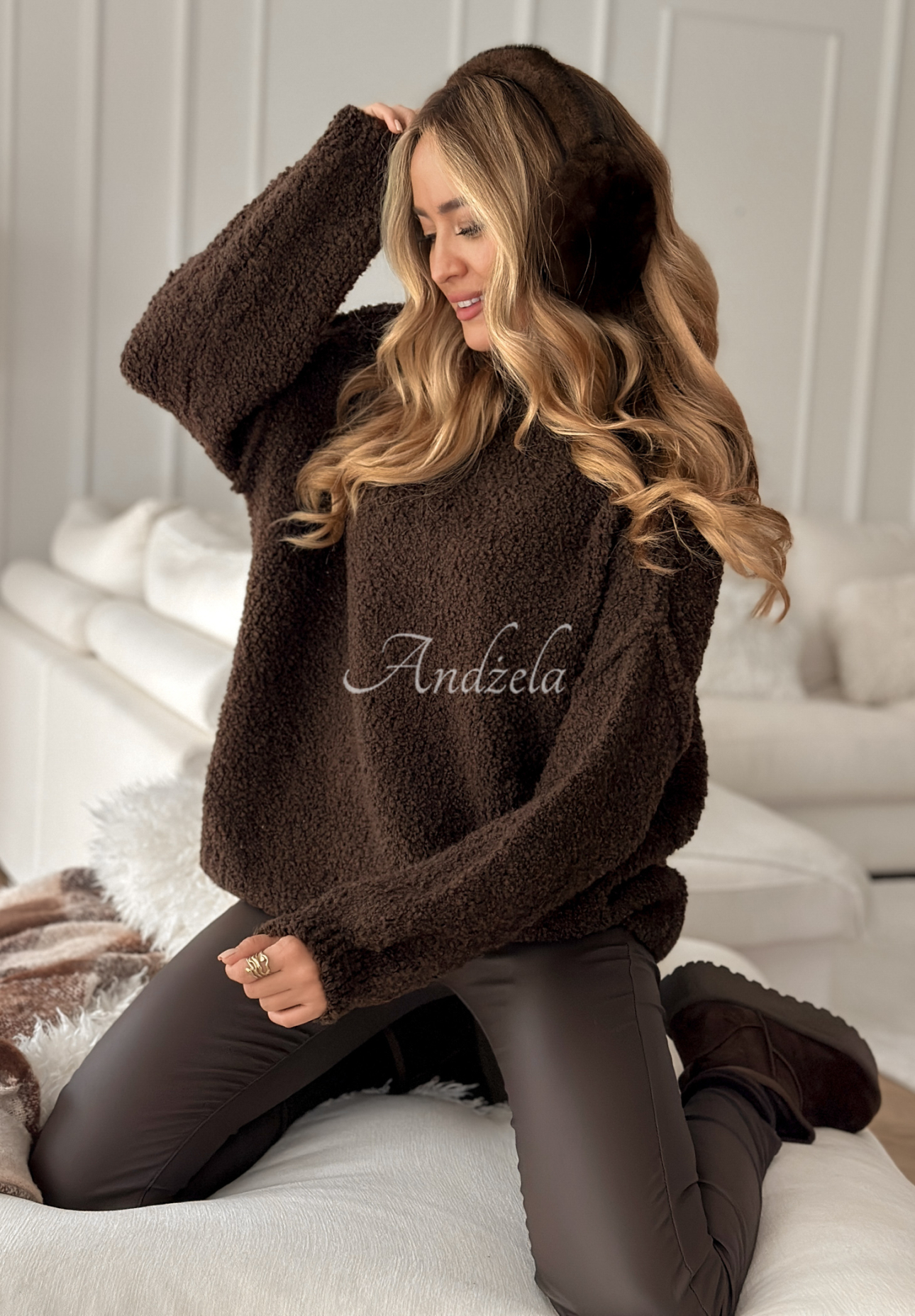 Pullover Comfy And Fluffy Schokoladenbraun