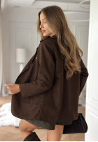 Zamszowa Blazer Am I Wrong Schokoladenbraun