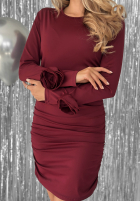 Kleid mini z marszczeniem Private Party Burgunderrot
