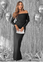 Dopasowana Kleid na jedno ramię Magical Night Schwarz