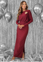 Dopasowana Kleid z marszczeniami Night Of The Year Burgunderrot