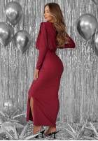 Dopasowana Kleid z marszczeniami Night Of The Year Burgunderrot