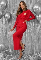 Dopasowana Kleid z marszczeniami Night Of The Year Rot