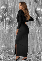 Dopasowana Kleid z marszczeniami Night Of The Year Schwarz