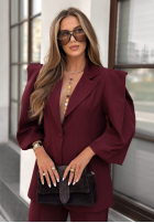 Set Blazer i Hose Too Late To Ask Burgunderrot