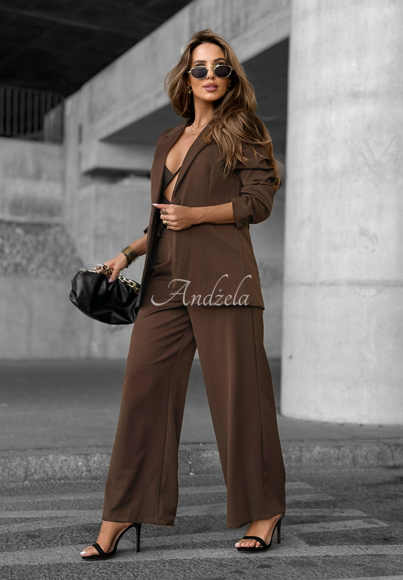 Blazer Until You Ask helle Schokolade