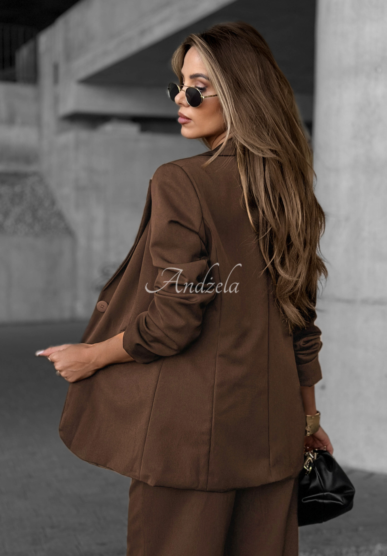 Blazer Until You Ask helle Schokolade