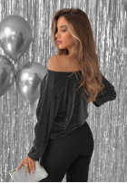 Błyszcząca Kleid oversize Hot Topic Silber