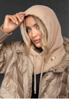 Schlauchschal z kapturem balaclava Long Nights Beige