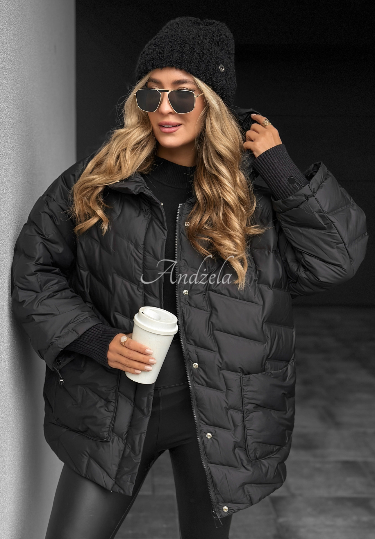 Daunenjacke mit Kapuze Choose Yourself Schwarz