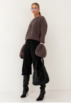 Moherowy Pullover z szerokimi rękawami Cocomore Cloudly Mokkafarben