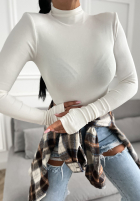 Bluse longsleeve z półgolfem First Of All Ecru
