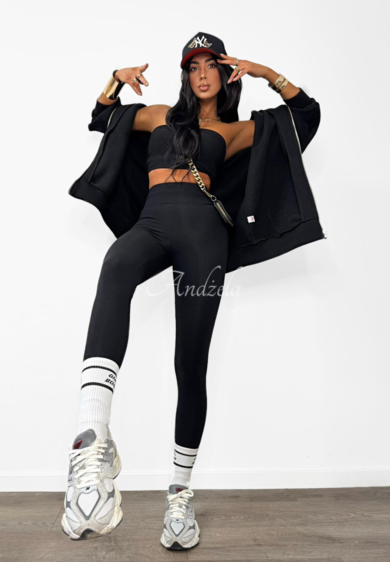 Viscose ski leggings with heels La Milla Just Waiting black