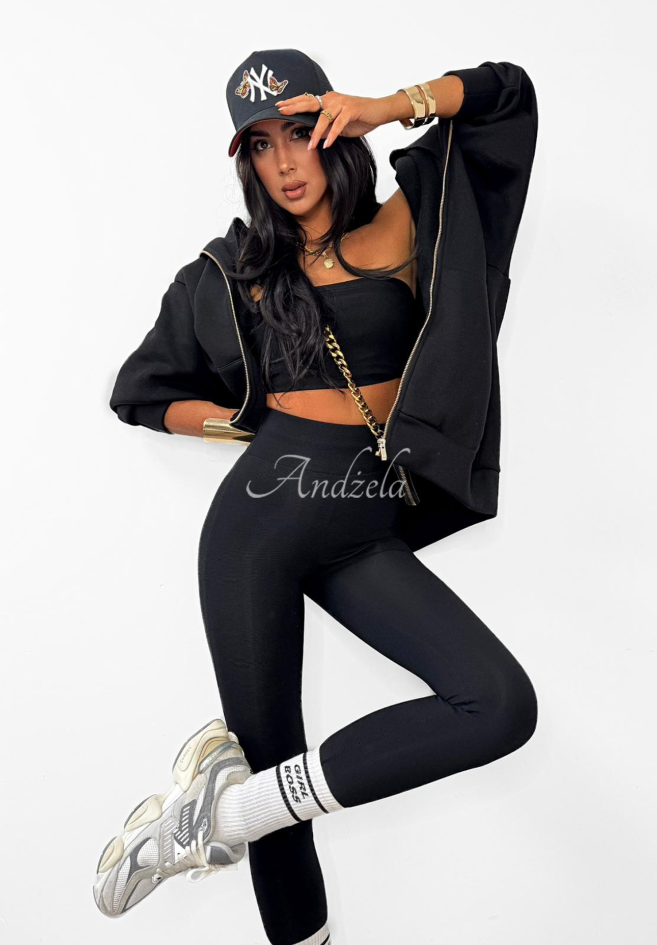 Viskose-Leggings mit Fersenkappe La Milla Just Waiting Schwarz