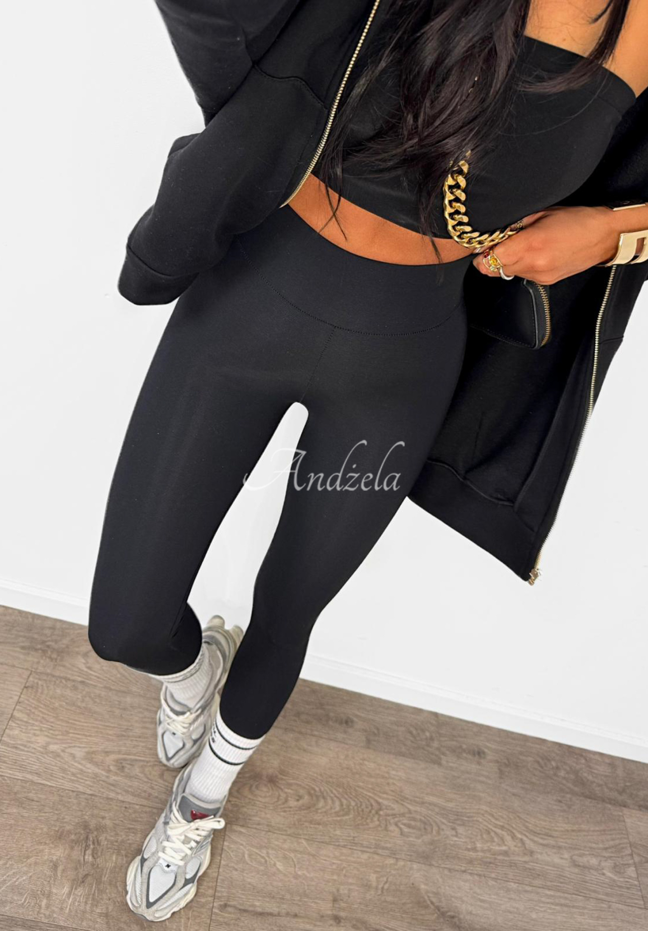 Viskose-Leggings mit Fersenkappe La Milla Just Waiting Schwarz