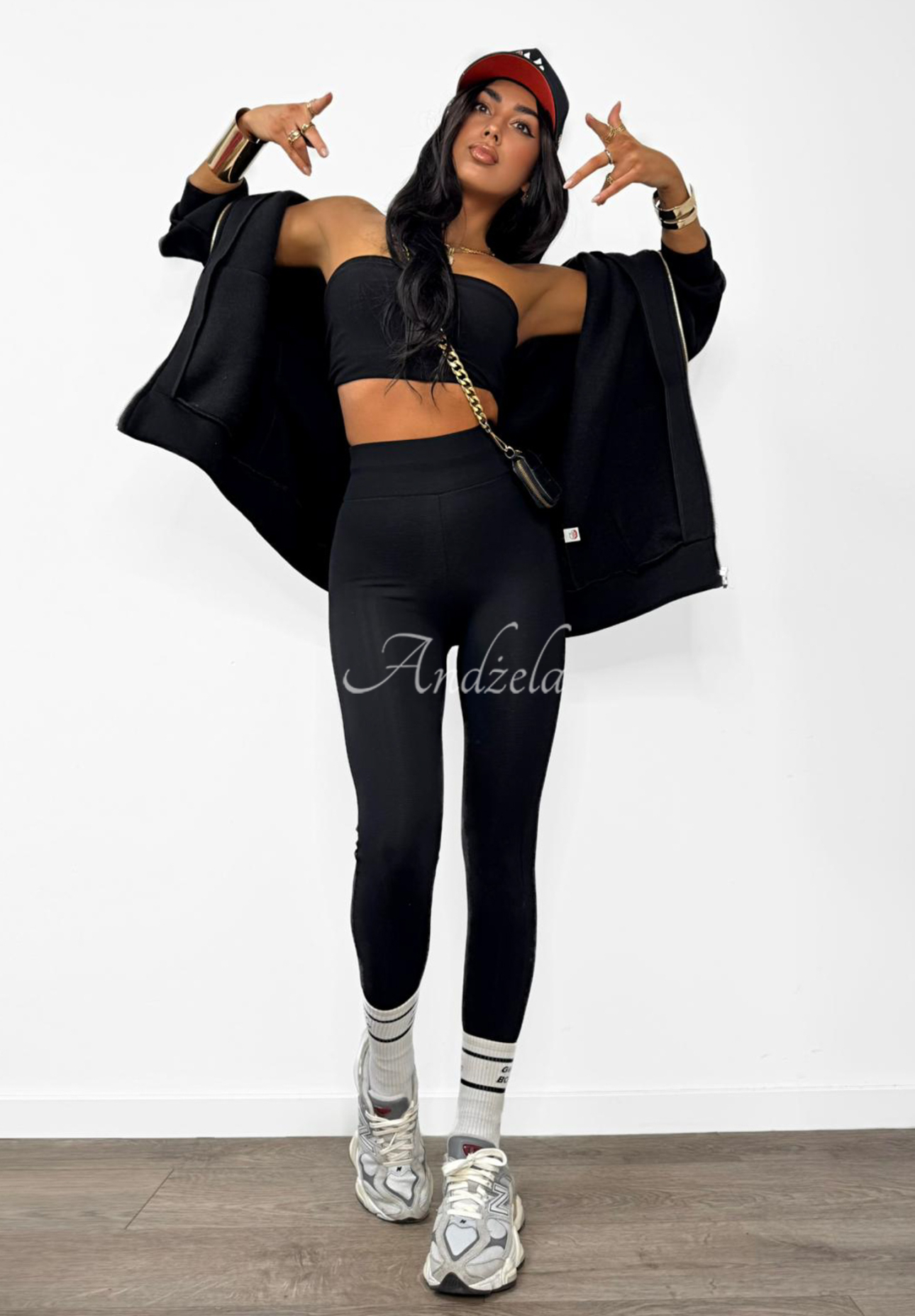 Viskose-Leggings mit Fersenkappe La Milla Just Waiting Schwarz