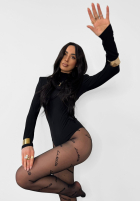 Body ze stójką La Milla Need Somebody Schwarz