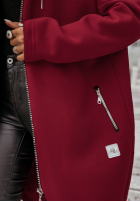 Długa Sweatshirt z kapturem Peaceful Mind Burgunderrot