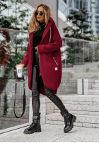 Długa Sweatshirt z kapturem Peaceful Mind Burgunderrot