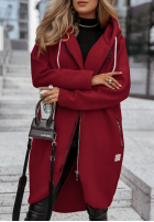 Długa Sweatshirt z kapturem Peaceful Mind Burgunderrot